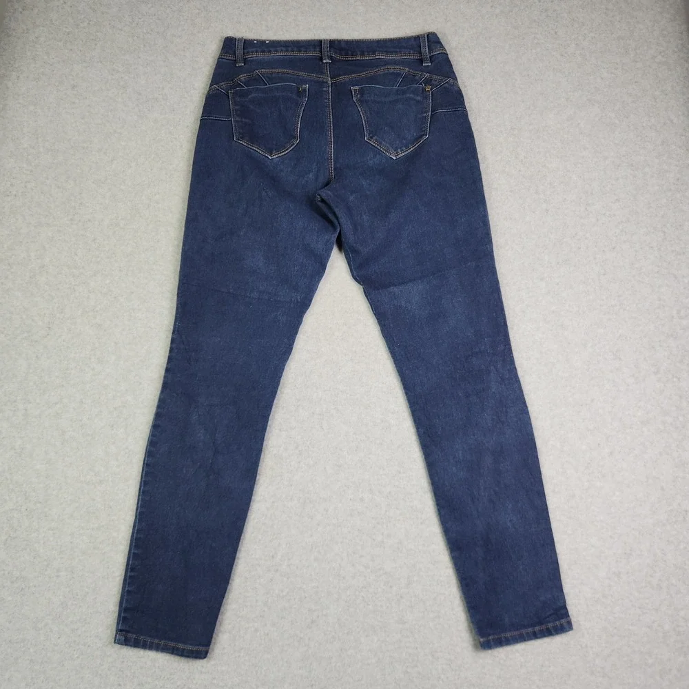 Nicki Minaj Jeans Womens 9/10 Blue Denim Dark‎ Wash Mid-Rise Streetwear Skinny